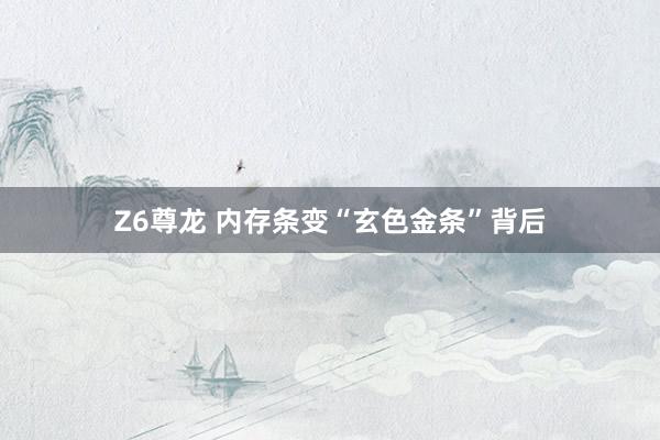 Z6尊龙 内存条变“玄色金条”背后