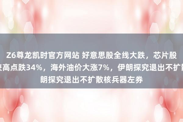 Z6尊龙凯时官方网站 好意思股全线大跌，芯片股普跌，微软较高点跌34%，海外油价大涨7%，伊朗探究退出不扩散核兵器左券