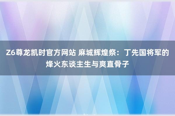 Z6尊龙凯时官方网站 麻城辉煌祭：丁先国将军的烽火东谈主生与爽直骨子
