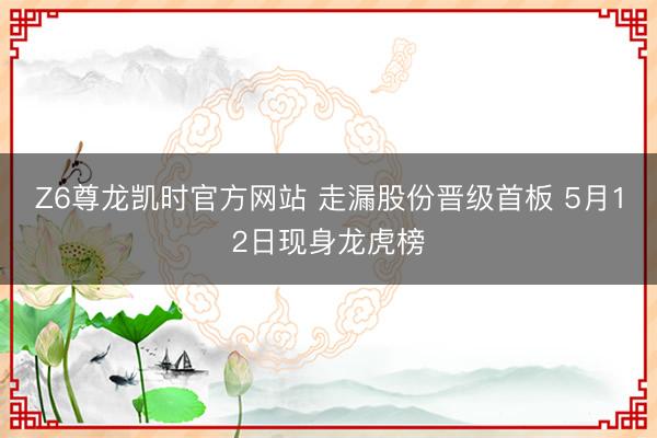 Z6尊龙凯时官方网站 走漏股份晋级首板 5月12日现身龙虎榜
