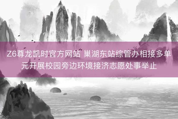 Z6尊龙凯时官方网站 巢湖东站综管办相接多单元开展校园旁边环境接济志愿处事举止