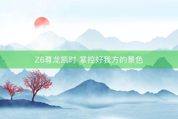 Z6尊龙凯时 掌控好我方的景色