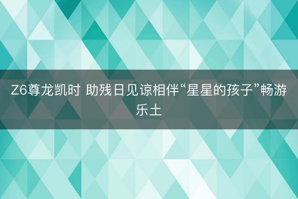Z6尊龙凯时 助残日见谅相伴“星星的孩子”畅游乐土