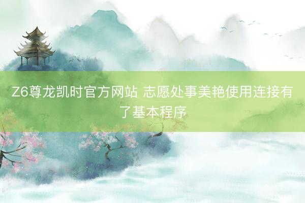 Z6尊龙凯时官方网站 志愿处事美艳使用连接有了基本程序