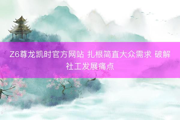 Z6尊龙凯时官方网站 扎根简直大众需求 破解社工发展痛点