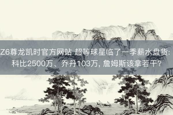 Z6尊龙凯时官方网站 超等球星临了一季薪水盘货: 科比2500万、乔丹103万, 詹