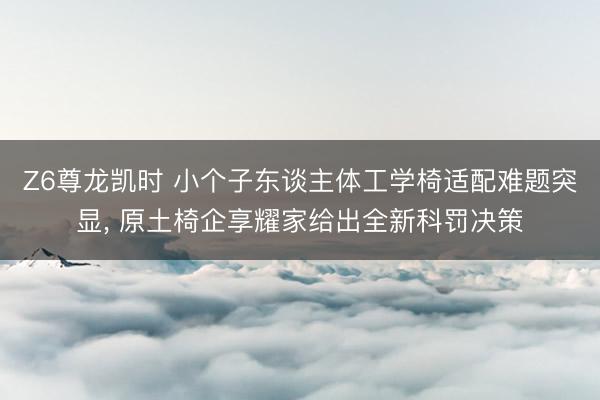 Z6尊龙凯时 小个子东谈主体工学椅适配难题突显， 原土椅企享耀家给出全新科罚决策